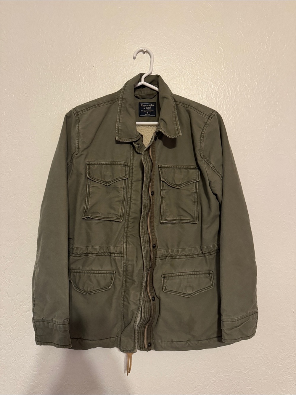 Abercrombie & Fitch Olive Green Military Field Jacket